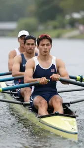 Rowing Crew Member Wearing Rowing Shorts Powerful Rowing