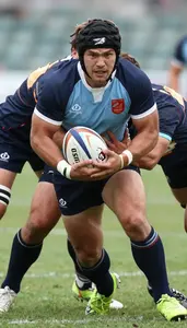 Rugby Sevens Fly Half Wearing Socks Intense Evading Lineout
