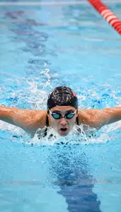 Swimming Breaststroke Swimmer Wearing Hand Paddles Smooth