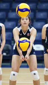 Volleyball Libero Wearing Knee Pads Coordinated Receiving