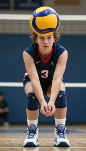 Volleyball Setter Wearing Volleyball Shoes Coordinated