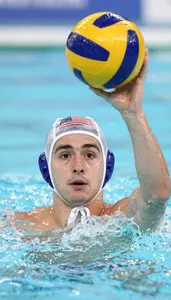 Water Polo Utility Player Wearing Water Polo Cap Aquatic