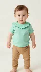 Baby Boy Super Hero Costume In Seafoam Green With A Faux