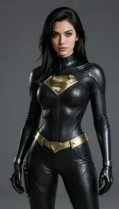 Female Superhero Blackened Iron