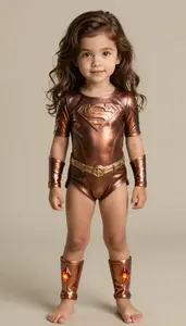 Girl Superhero Bronze Spark Suit Ember Anklets