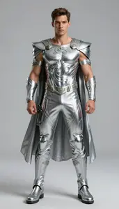 Male Superhero Athletic Male Shirtless With Undulating Wave