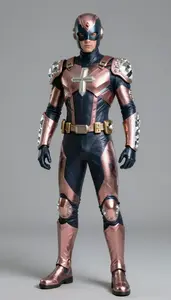 Superhero Holographic Suit In Obsidian And Rose Gold
