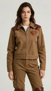 Woman Superhero Practical Gear Of Tough Brown Canvas With