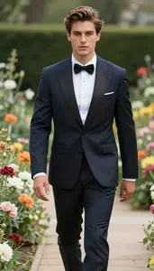 Glamorous Man In Slim Fit Tuxedo