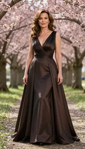 Glamorous Woman In Dramatic Gown