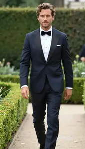 Light Skinned Man Man In Mid 30s Slim Fit Tuxedo