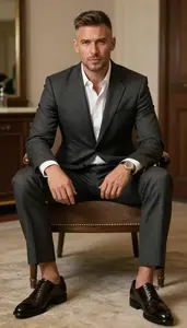 Pinstripe Suit Glamour