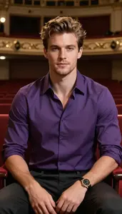 Purple Dress Shirt Nordic Man Man