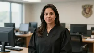 Female Administrative Court Justice Professional Stock Image