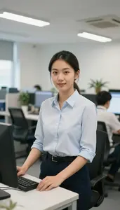 Female Auto Research Engineer Portrait Stock Photo