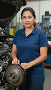 Female Automotive Brake Adjuster Professional Stock Photo