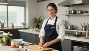 Female Chef Concierge Stock Photo