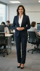Female Commercial Announcer Professional Stock Image