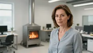 Female Furnace Mason Portrait Stock Photo
