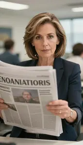 Female Newspaper Photojournalist Professional Stock Image
