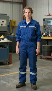 Female Oil Rig Floorhand Portrait Stock Photo