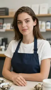 Female Oyster Buyer Professional Stock Image