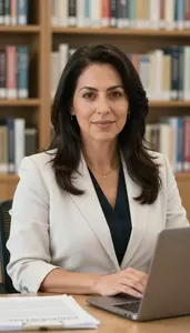 Female Periodicals Librarian Professional Stock Photo