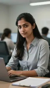 Female Registered Land Surveyor Professional Stock Image