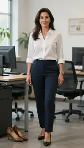Female Shoe Salesperson Portrait Stock Photo
