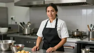 Female Sous Chef Portrait Stock Photo