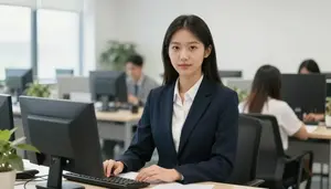 Female Student Recruiter Professional Stock Photo