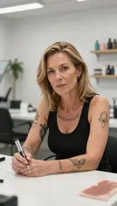 Female Tattoo Artist Portrait Stock Photo
