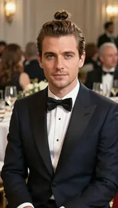 Handsome Fair Skinned Man In Slim Fit Tuxedo