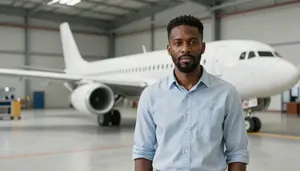 Male Aeronautical Engineer Portrait Stock Photo