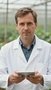 Male Agricultural Chemist Stock Photo