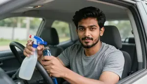 Male Auto Cleaner Stock Photo