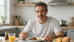 Male Breakfast Cook Professional Stock Image