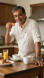 Male Breakfast Cook Portrait Stock Photo