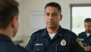 Male Correctional Sergeant Portrait Stock Photo