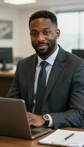 Male County Attorney Portrait Stock Photo