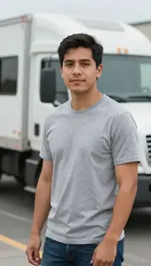 Male Freight Broker Stock Photo
