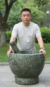 Male Mortar Mixer Portrait Stock Photo
