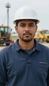 Male Oil Exploration Engineer Stock Photo