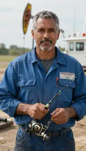 Male Oil Well Fishing Tool Technician Professional Stock Photo