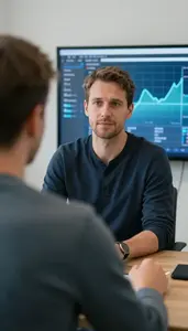 Male Weather Analyst Stock Photo