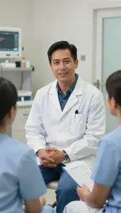 Obstetrician Team Meeting Healthcare Stock Photo