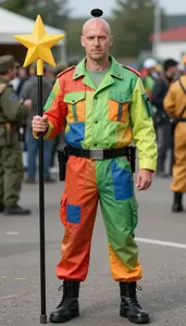 Colorful Plastic Army Costume Costume