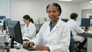 Female Atmospheric Chemist Stock Photo