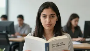 Female Book Reviewer Professional Stock Image