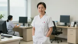 Female Certified Nurse Midwife Professional Stock Image